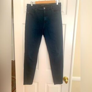Banana Republic Navy Denim Leggings High-Rise Luxe Sculpt 5-Pockets Style Zip 31